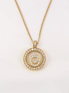 CHOPARD - Pendentif HAPPY SPIRIT rond en or jaune et diamants - Castafiore