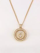 CHOPARD - Pendentif HAPPY SPIRIT rond en or jaune et diamants - Castafiore