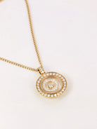 CHOPARD - Pendentif HAPPY SPIRIT rond en or jaune et diamants - Castafiore