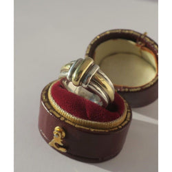 CHRISTOFLE - Bague Jonc godrons Or et Argent - Castafiore