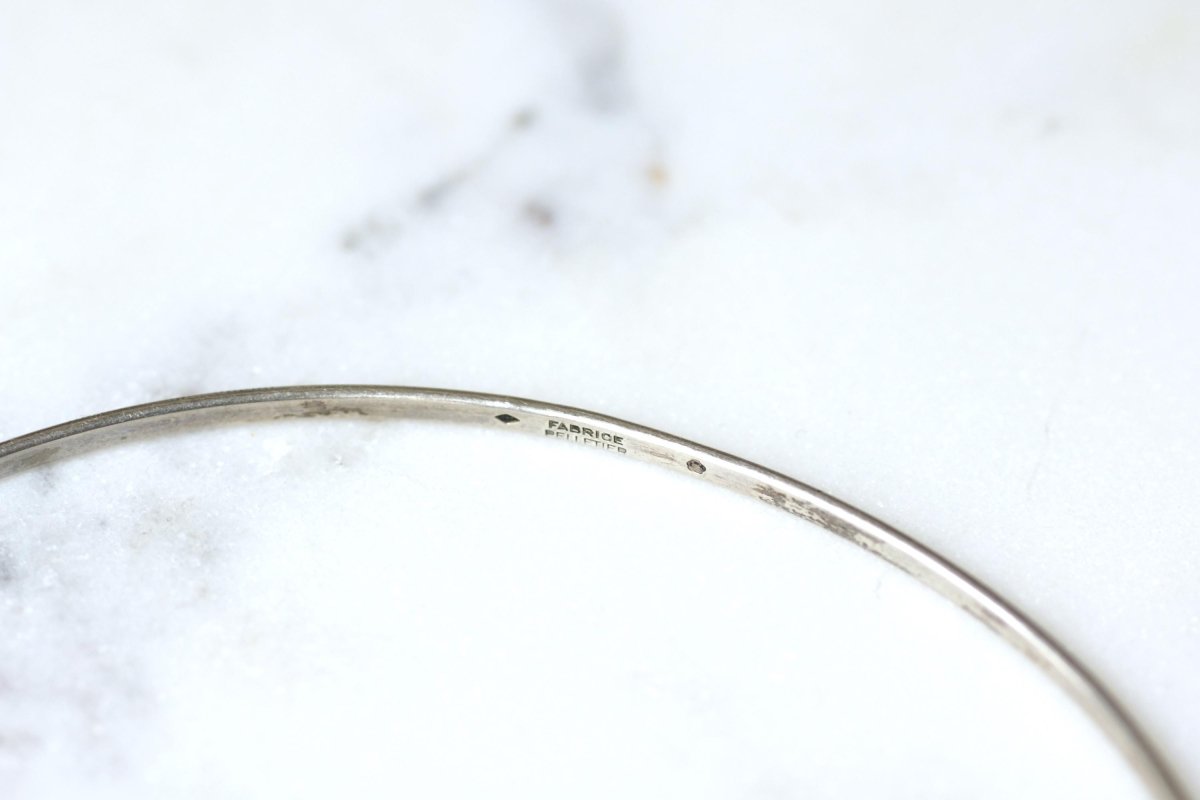 Claude Pelletier pour Fabrice Collier Rigide Argent Années 70 - Castafiore