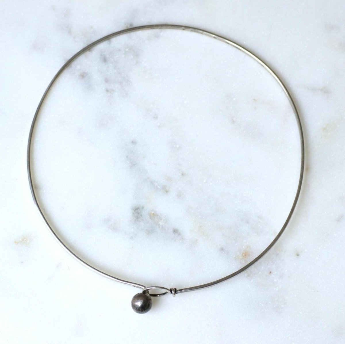 Claude Pelletier pour Fabrice Collier Rigide Argent Années 70 - Castafiore