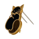 Clip VAN CLEEF & ARPELS "Lucky Animals Chat" en or jaune, oeil de tigre et onyx - Castafiore