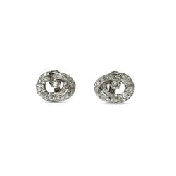 Clips d'oreilles platine et diamants - Castafiore