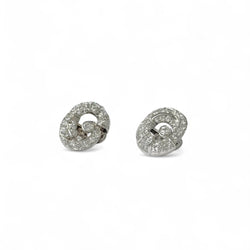Clips d'oreilles platine et diamants - Castafiore