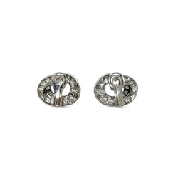 Clips d'oreilles platine et diamants - Castafiore