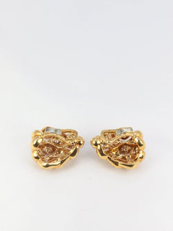 Clips d’oreilles pommes de pins en or et diamants, 1970 - Castafiore