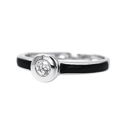 Clozeau Bague Or blanc Diamant - Castafiore
