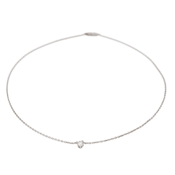 Collier 1895 Cartier Solitaire en or blanc Diamant - Castafiore