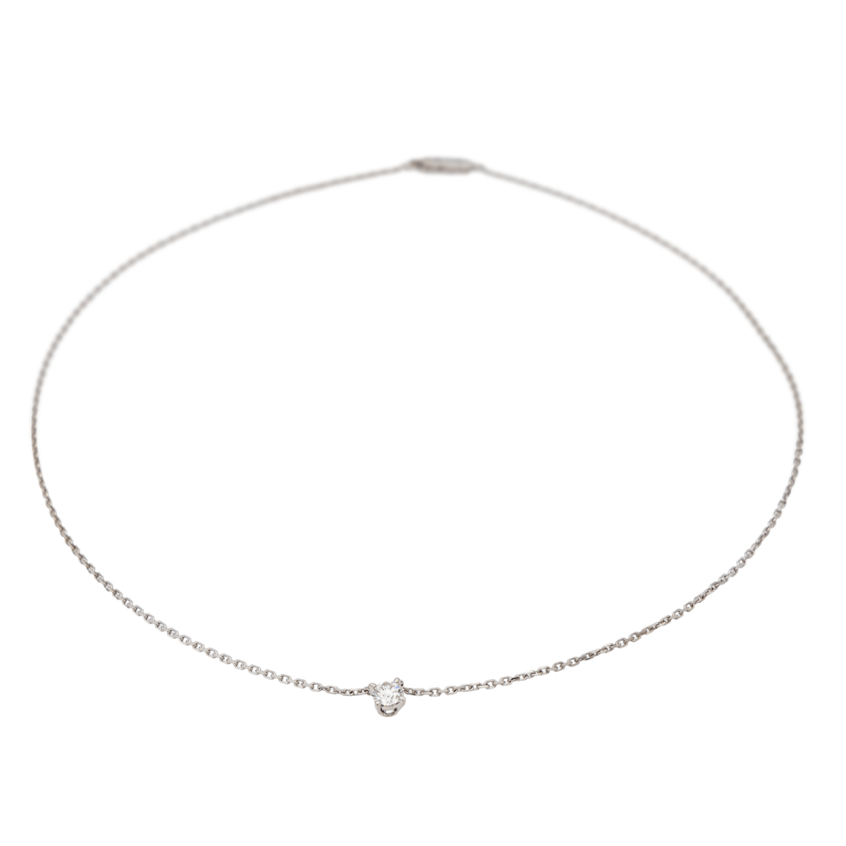 Collier 1895 Cartier Solitaire en or blanc Diamant - Castafiore