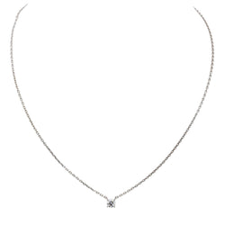 Collier 1895 Cartier Solitaire en or blanc Diamant - Castafiore