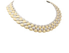 Collier Aldebert or jaune et blanc. - Castafiore