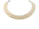 Collier Aldebert or jaune et blanc. - Castafiore