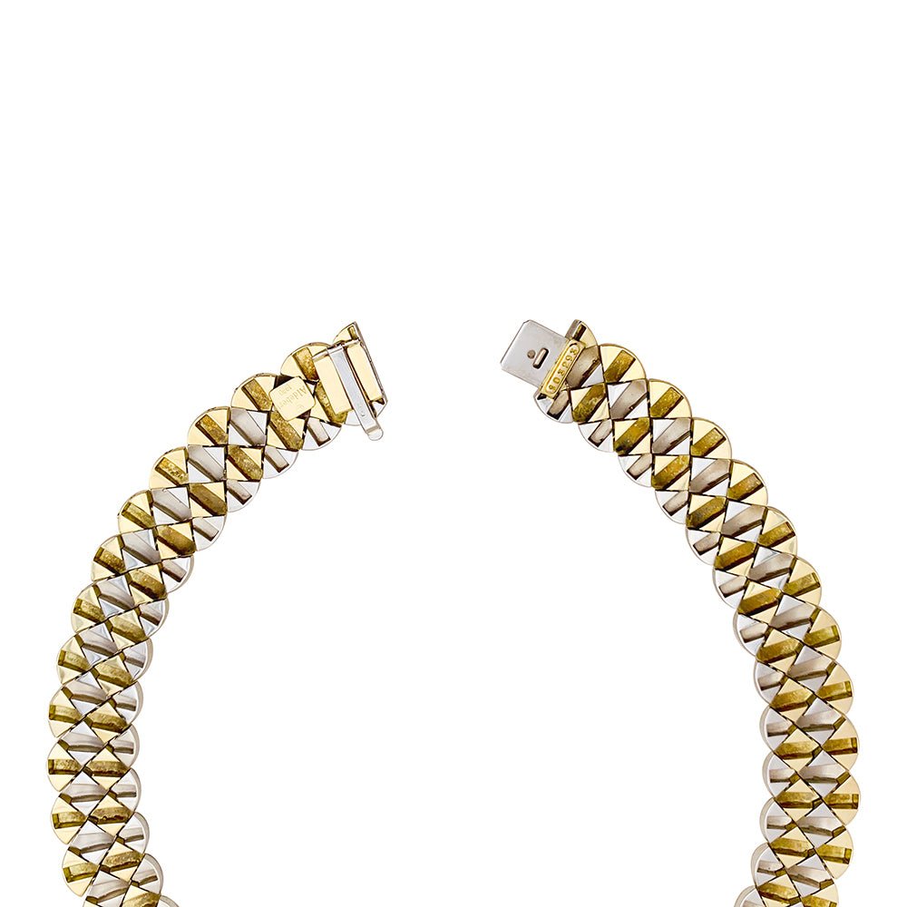 Collier Aldebert or jaune et blanc. - Castafiore