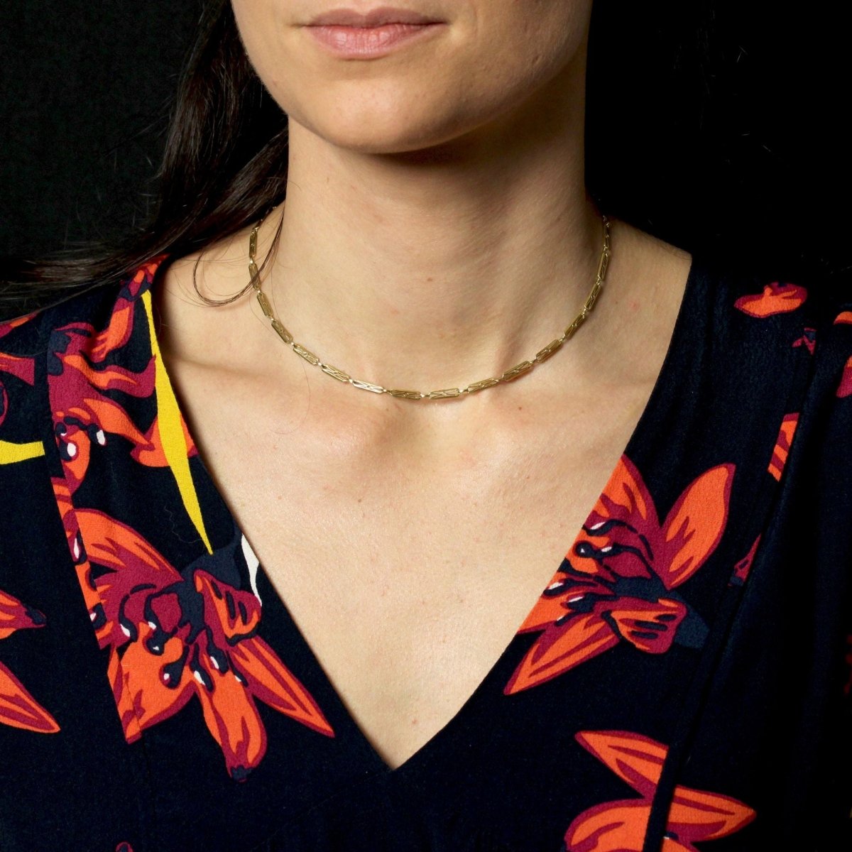 Collier ANCIEN Chaine de montre en or jaune - Castafiore