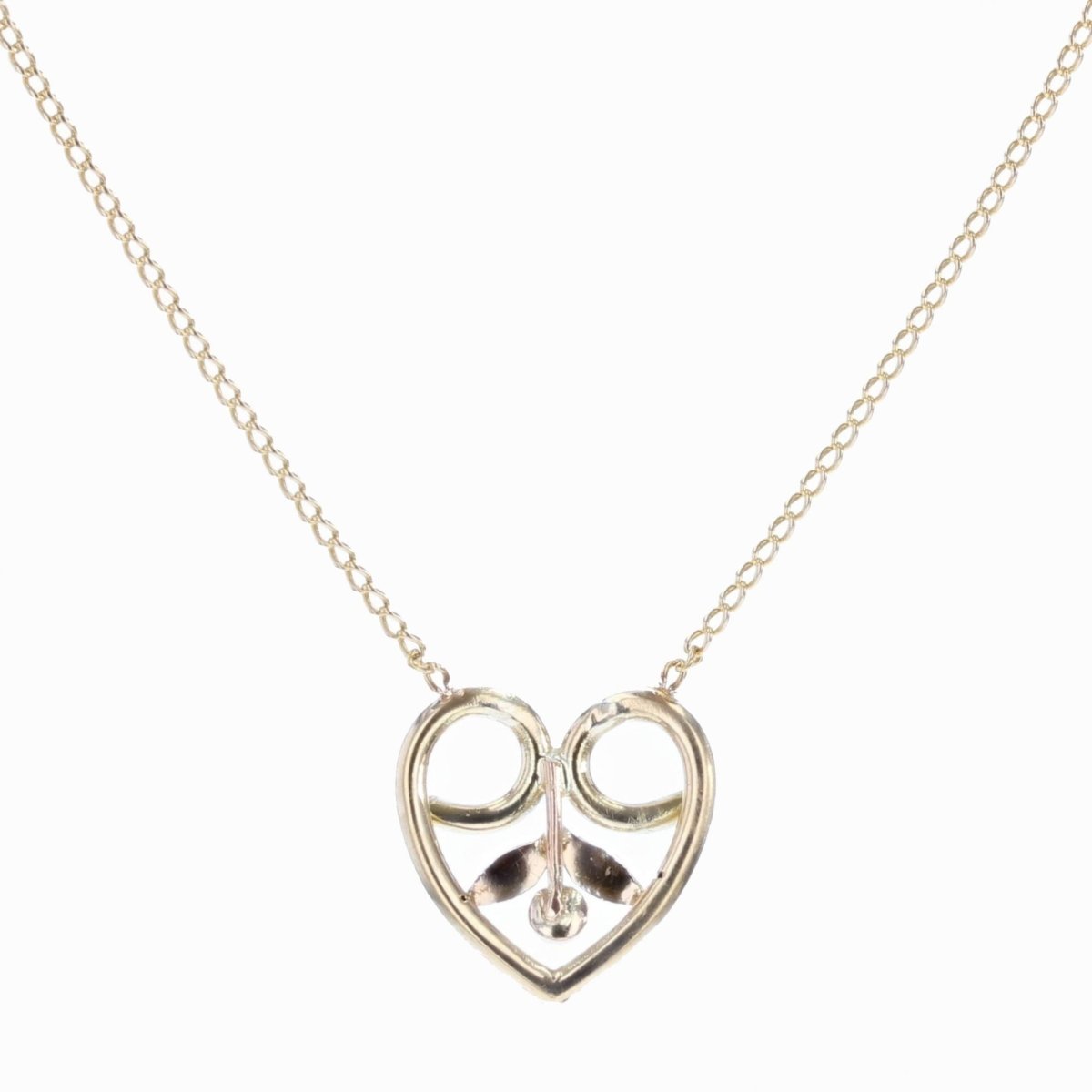 Collier ANCIEN Coeur en or jaune et perle - Castafiore
