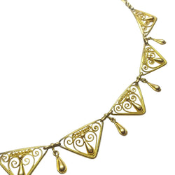 Collier ANCIEN Draperie en or jaune - Castafiore