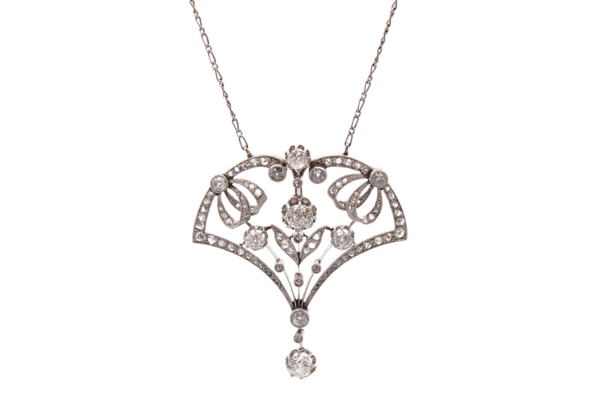 Necklace circa 1900 diamonds at paltinium