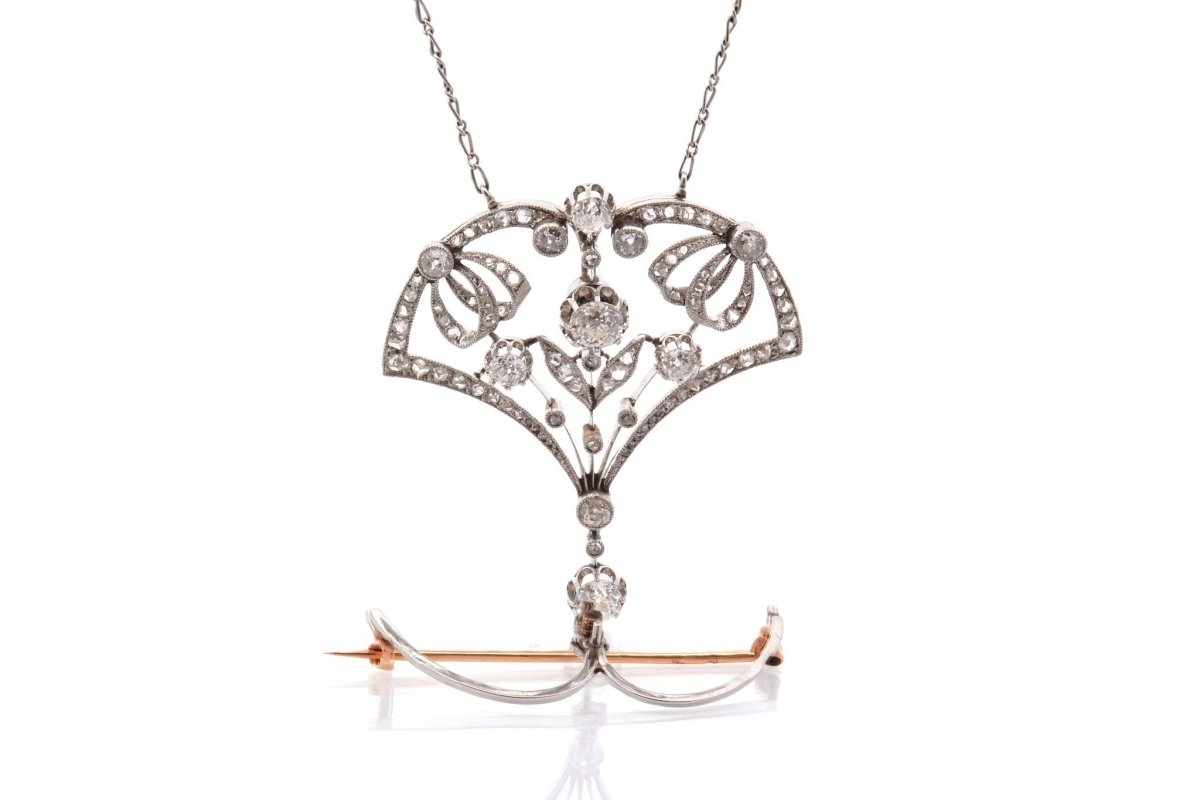 Necklace circa 1900 diamonds at paltinium