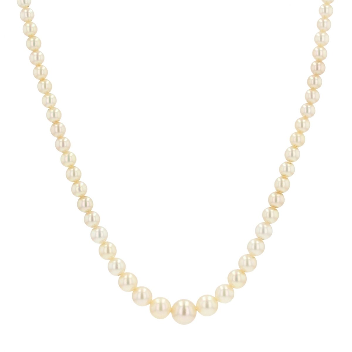 Collier ANCIEN Perles de culture en or blanc - Castafiore