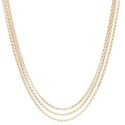 Collier ANCIEN Ras du cou 3 rangs en or jaune - Castafiore