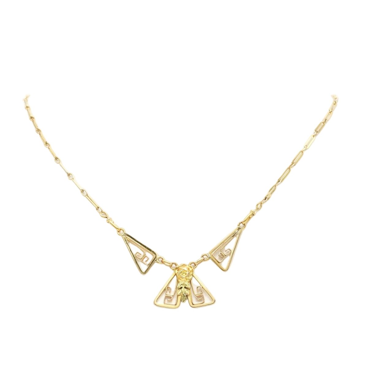 Collier Art Déco en or jaune - Castafiore