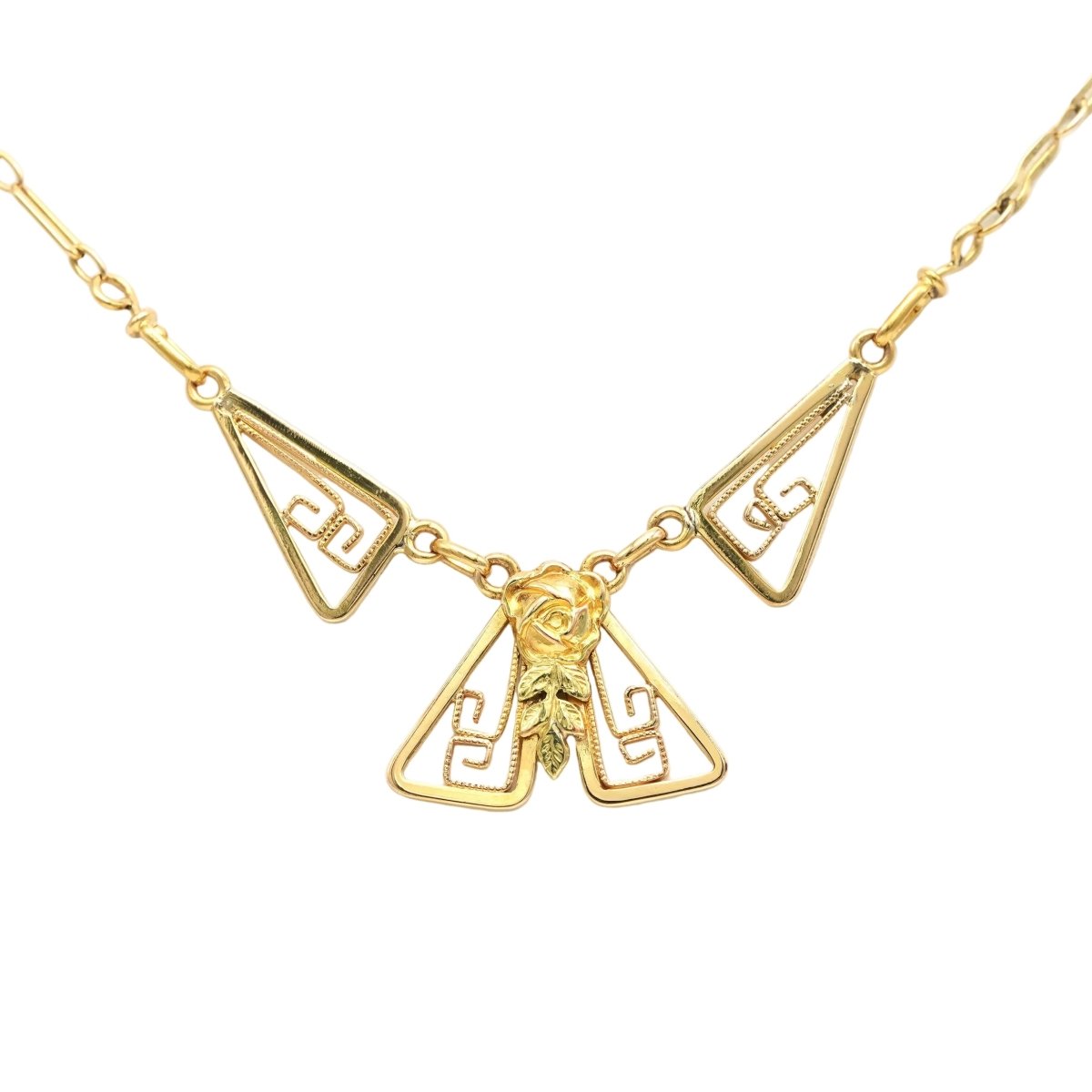 Collier Art Déco en or jaune - Castafiore