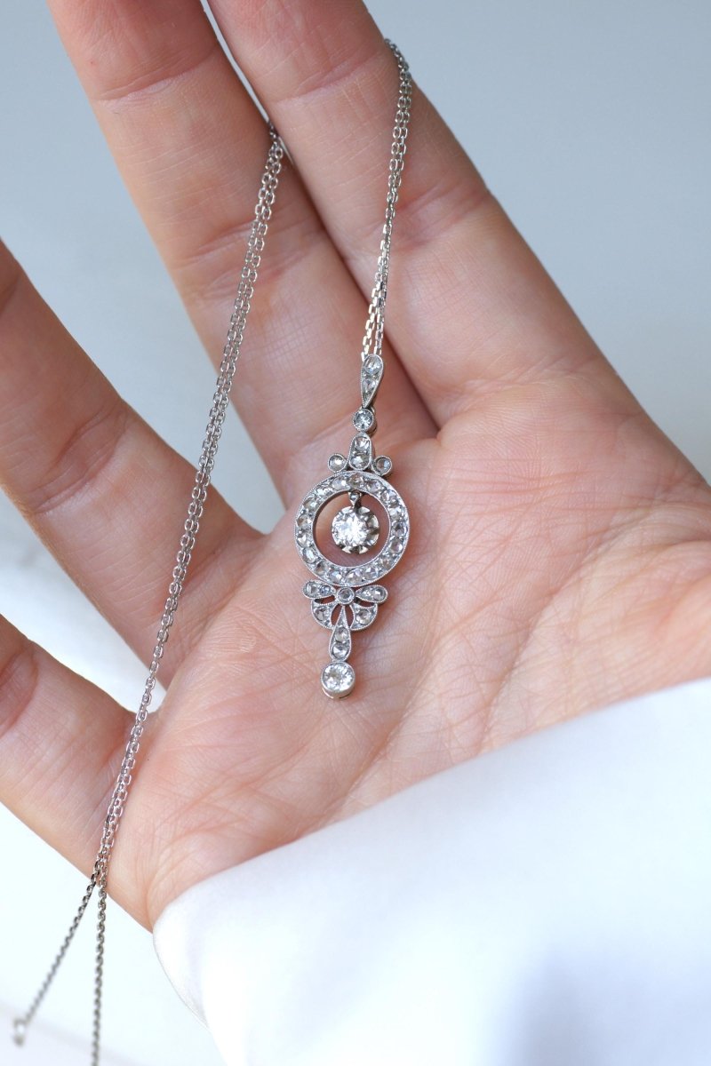 Collier Art Déco Pendentif diamants - Castafiore