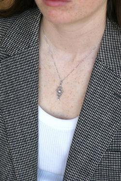 Collier Art Déco Pendentif diamants - Castafiore