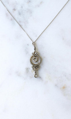 Collier Art Déco Pendentif diamants - Castafiore