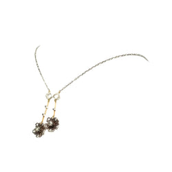 Collier Art Nouveau en or jaune, argent et diamants - Castafiore