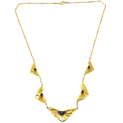 Collier Art Nouveau saphirs en or - Castafiore