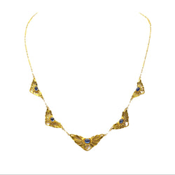 Collier Art Nouveau saphirs en or - Castafiore
