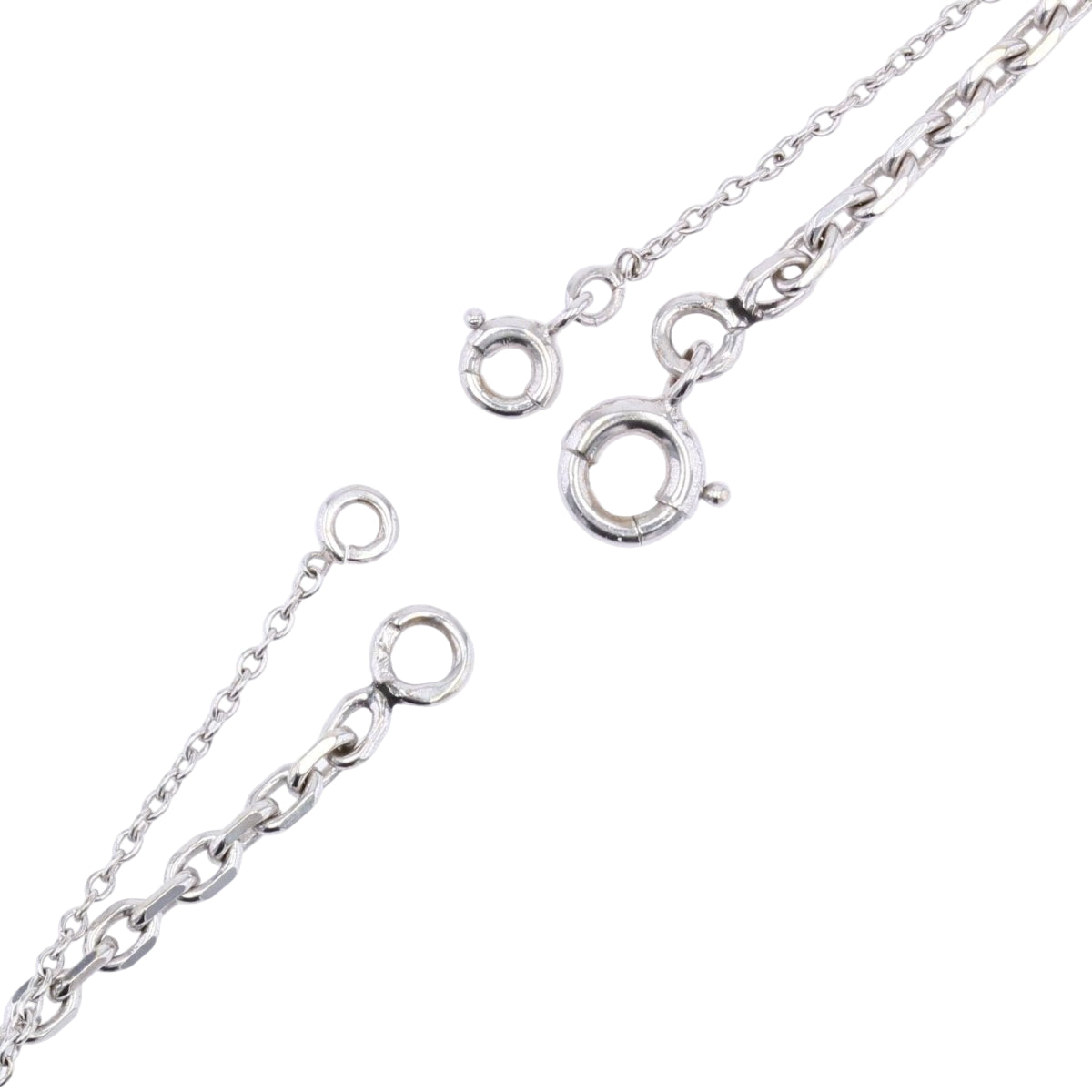 Collier BAUME Maille forçat en or blanc et jade jadéite - Castafiore