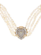 Collier Belle Epoque diamants perles de culture - Castafiore