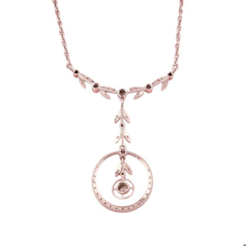 Collier Belle Epoque en or gris 18k et diamants - Castafiore