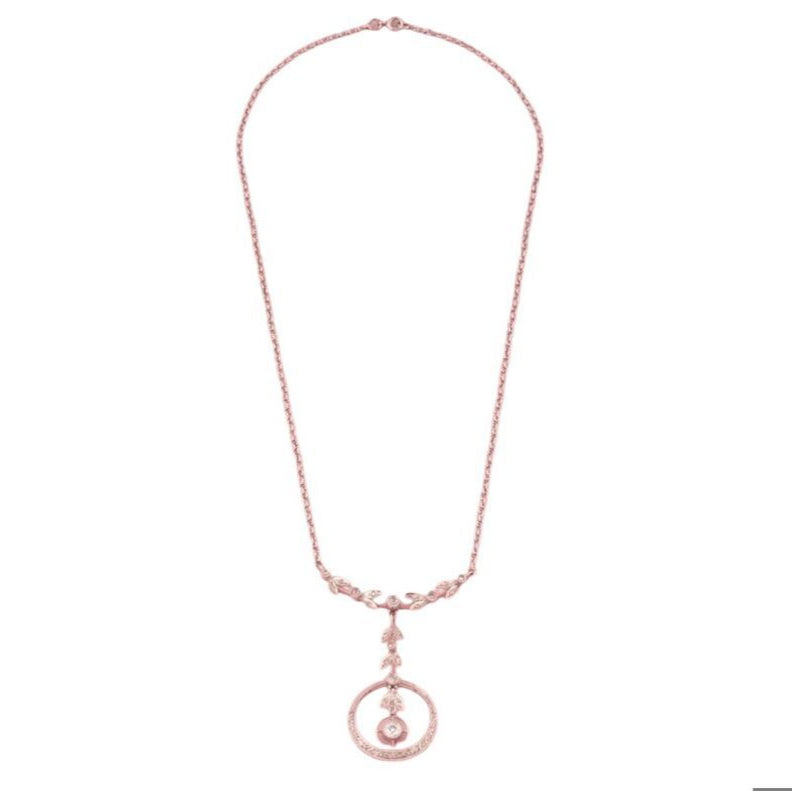 Collier Belle Epoque en or gris 18k et diamants - Castafiore