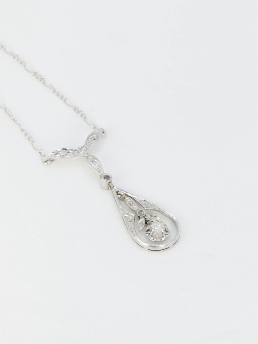 Collier Belle Epoque en or, platine et diamants - Castafiore