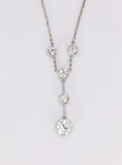 Collier Belle Epoque or diamants 1,35 carat - Castafiore