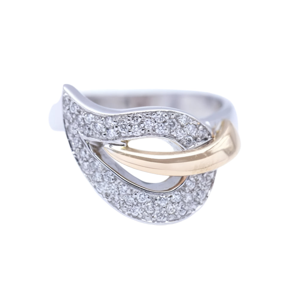 Collier bicolore en or rose et blanc avec diamants - Castafiore