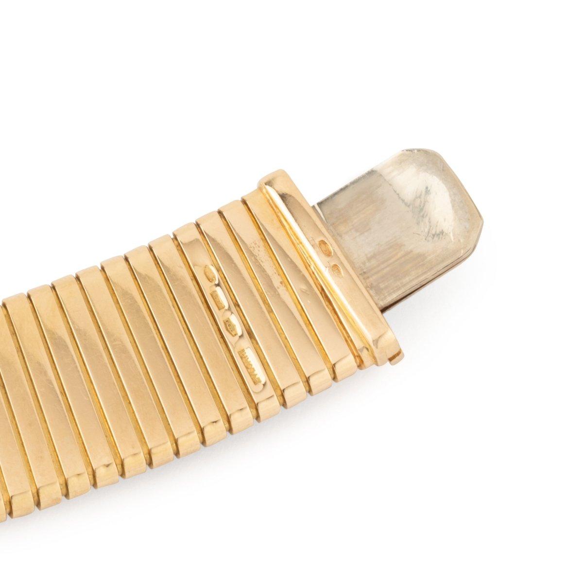 Collier BULGARI "Tubogas" en or jaune, numéroté - Castafiore