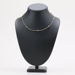Necklace yellow gold cable and its little golden hearts