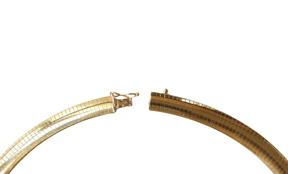 Collier Cable Omega Vintage Or Jaune - Castafiore