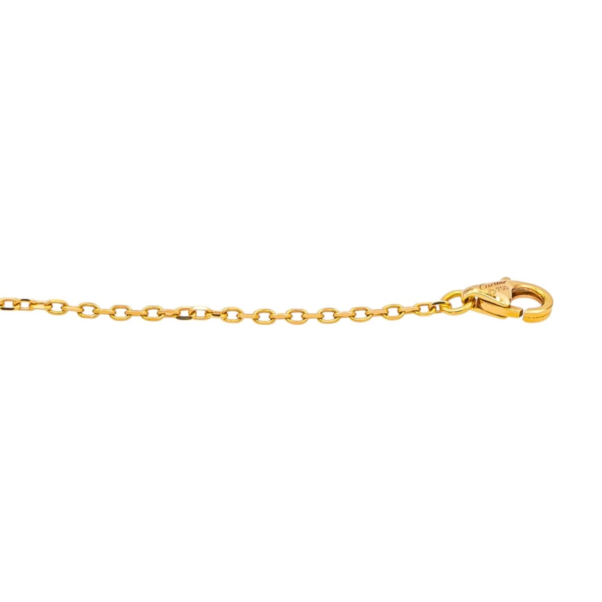 Collier CARTIER Coeur maille forçat en or jaune saphir - Castafiore