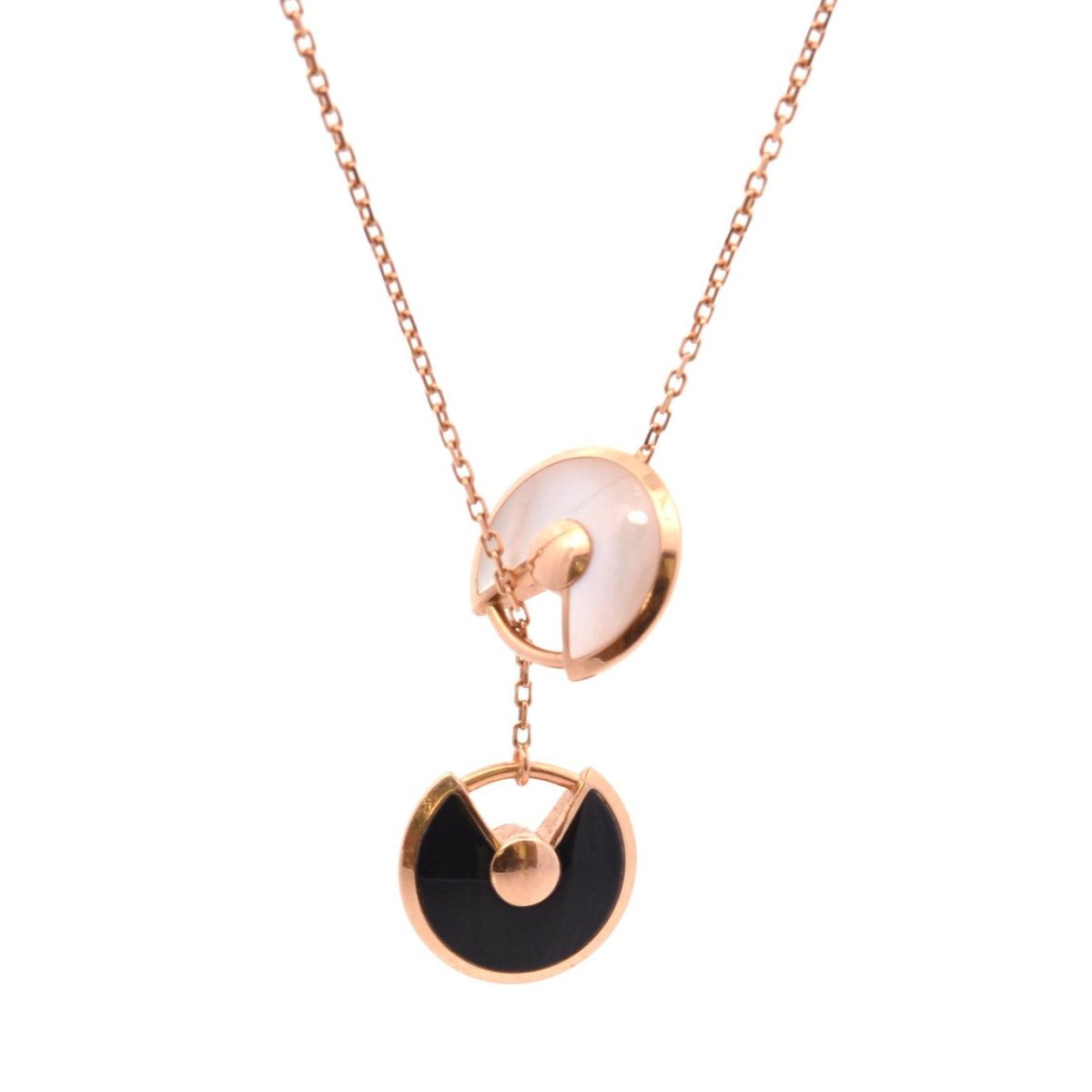 Collier CARTIER en or jaune, onyx et diamants - Castafiore