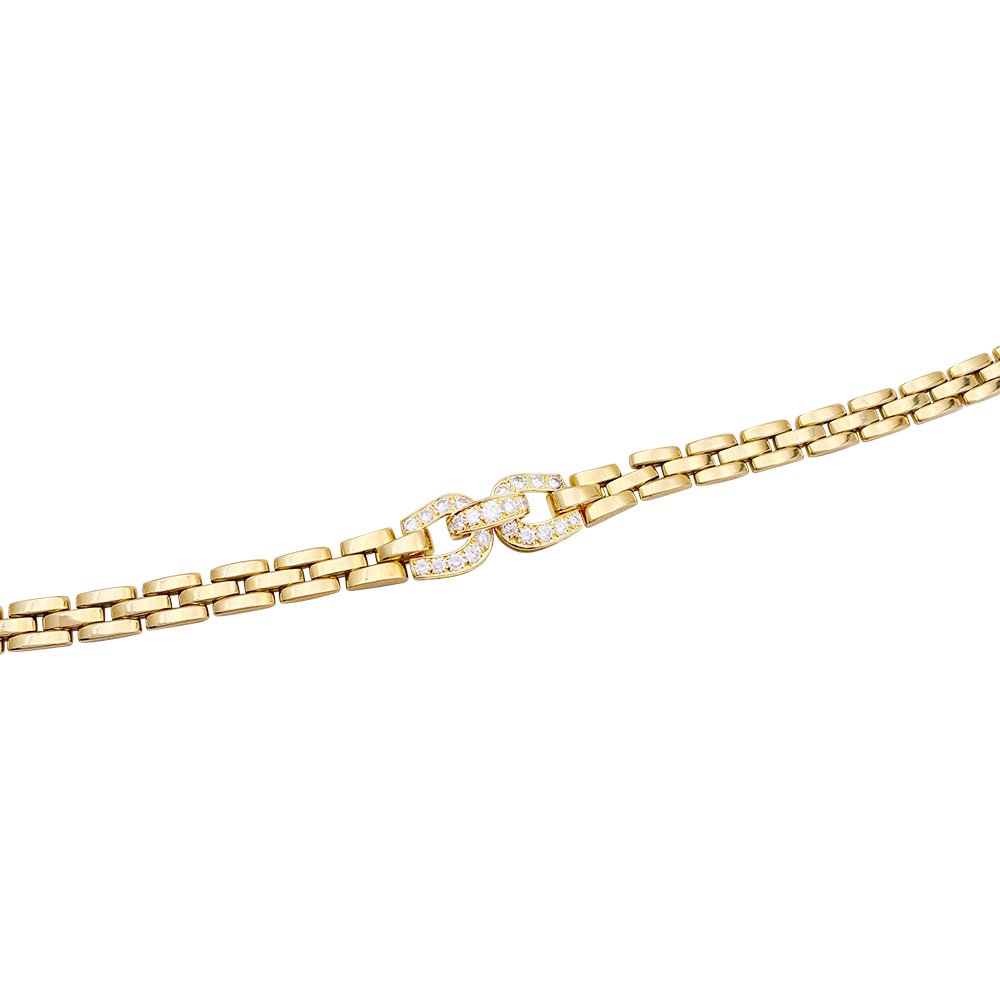 Collier CARTIER "Etrier" en or jaune et diamants - Castafiore