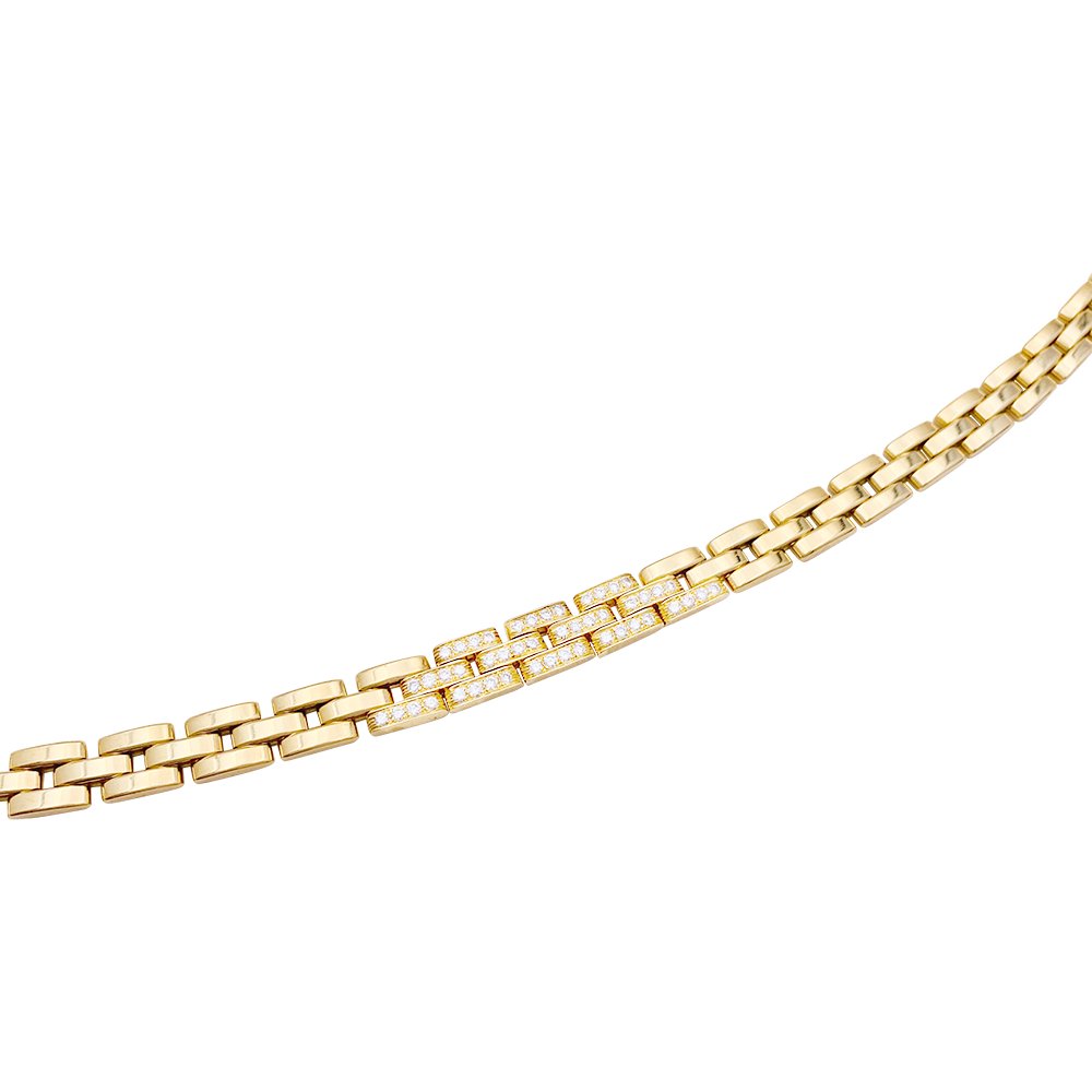 Collier CARTIER "Tyrana" en or jaune et diamants - Castafiore