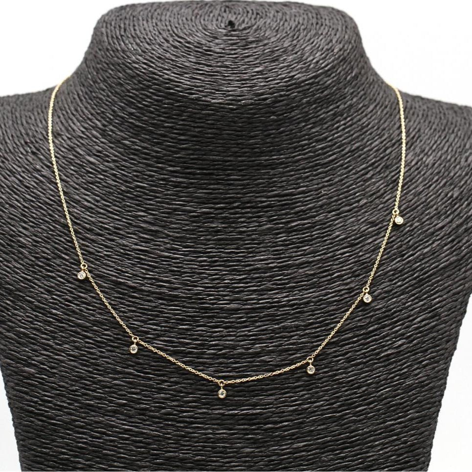 Collier CELIA en or jaune et diamants - Castafiore