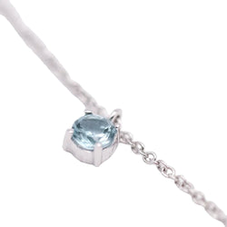 Collier Chaîne BELL en or blanc, topaze et diamants - Castafiore