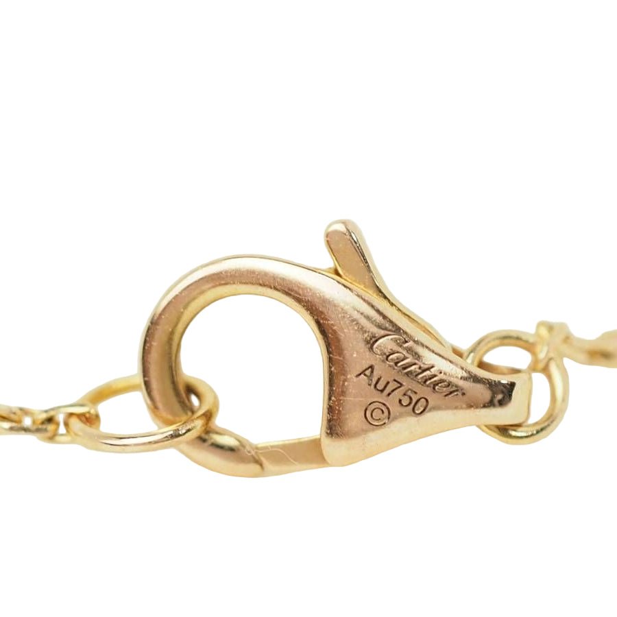 Collier Chaîne CARTIER "Croix" en or rose, saphirs et diamants - Castafiore